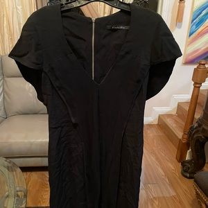 New BLACK HALO sz M black dress w/ front accent.